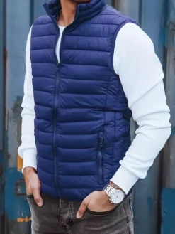 Kamizelki Męskie>Dstreet Kamizelka męska granatowa TX4124