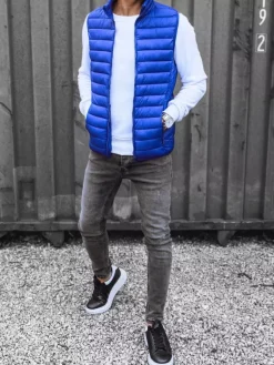 Kamizelki Męskie>Dstreet Kamizelka męska niebieska TX4318
