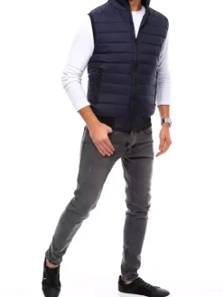 Kamizelki Męskie>Dstreet Kamizelka męska pikowana granatowa TX4020