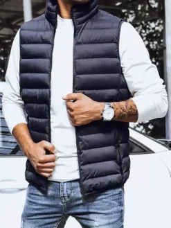 Kamizelki Męskie>Dstreet Kamizelka męska pikowana granatowa TX4130