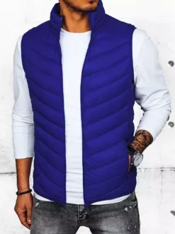 Kamizelki Męskie|Kurtki Męskie>Dstreet Kamizelka męska pikowana granatowa TX4430