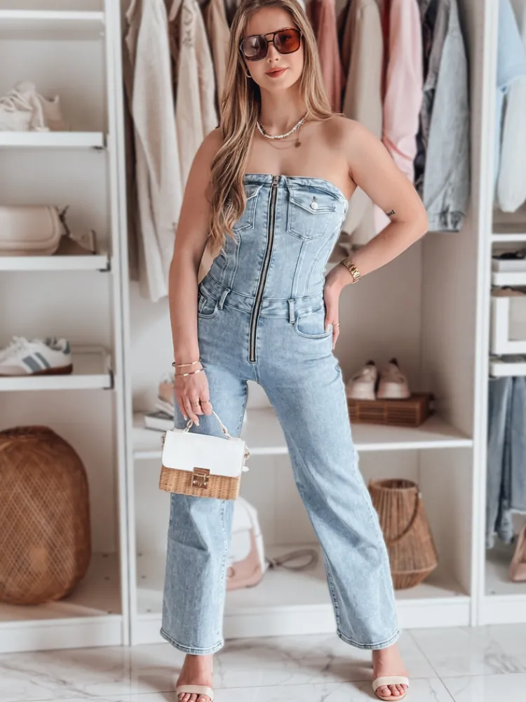 Kombinezony Damskie>Dstreet Kombinezon damskie jeansowy z gorsetem GORSSANKA niebieski EY2587