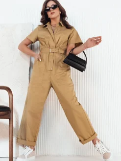 Kombinezony Damskie>Dstreet Kombinezon FAYSOL kamelowy EY2457