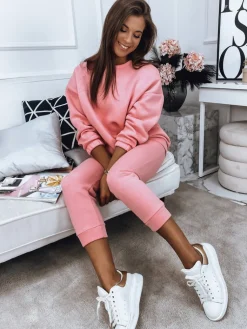 Komplety Dresowe Damskie>Dstreet Komplet damski dresowy ARIELLA PREMIUM różowy AY0733