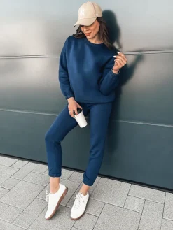 Komplety Dresowe Damskie>Dstreet Komplet damski dresowy ARIELLA PREMIUM granatowy AY0782