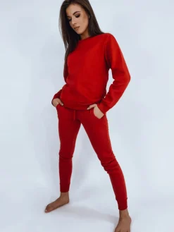 Komplety Dresowe Damskie>Dstreet Komplet damski dresowy FITT czerwony AY0470