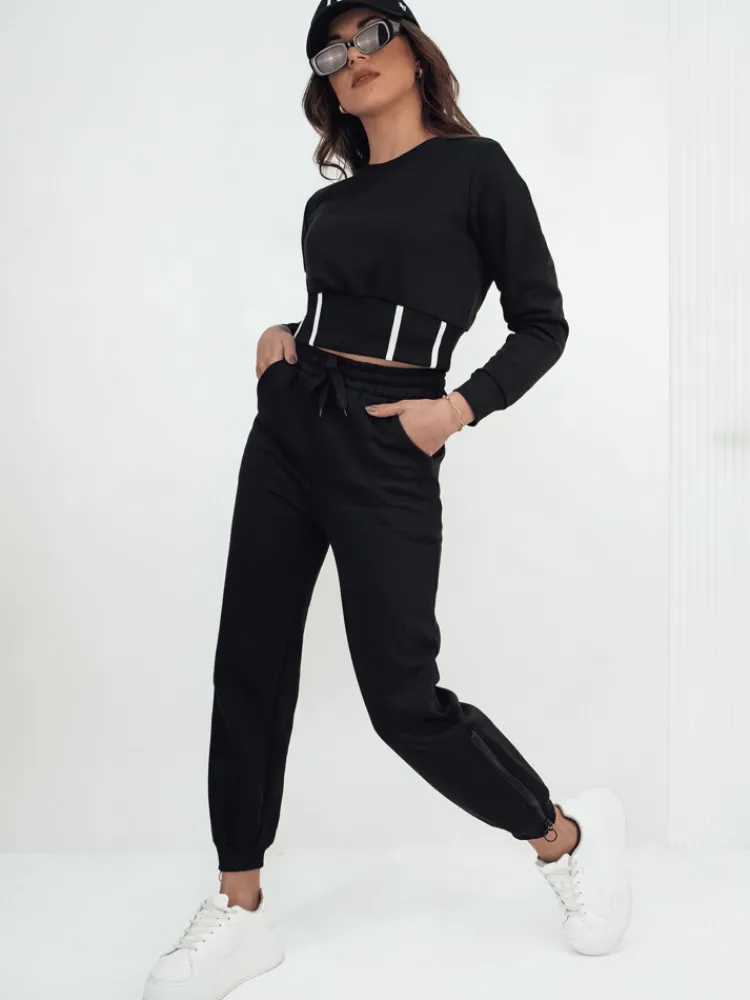 Komplety Dresowe Damskie>Dstreet Komplet damski dresowy KEILI czarny AY1008