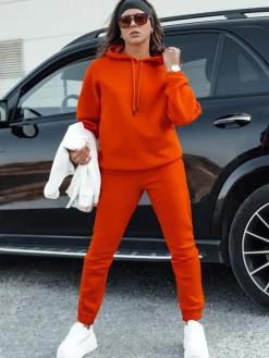 Komplety Dresowe Damskie>Dstreet Komplet damski dresowy KSENIIA PREMIUM pomarańczowy AY1095