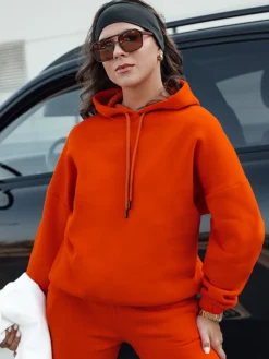 Komplety Dresowe Damskie>Dstreet Komplet damski dresowy KSENIIA PREMIUM pomarańczowy AY1095