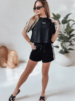 Komplety Dresowe Damskie>Dstreet Komplet damski dresowy LOVE SPORT czarny AY1135