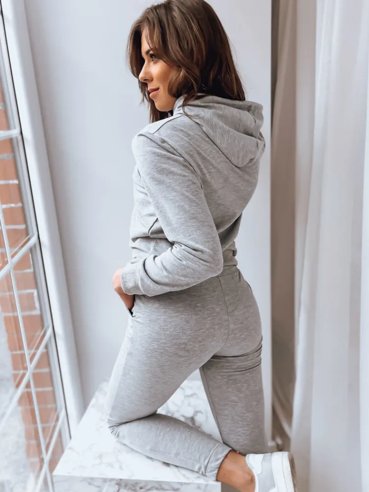 Komplety Dresowe Damskie>Dstreet Komplet damski dresowy MIGEL jasnoszary AY0812