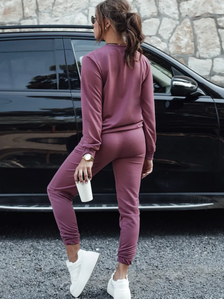 Komplety Dresowe Damskie>Dstreet Komplet damski dresowy MILIAN bordowy AY1104