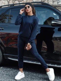 Komplety Dresowe Damskie>Dstreet Komplet damski dresowy MILIAN granatowy AY1101