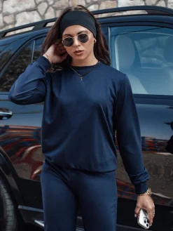Komplety Dresowe Damskie>Dstreet Komplet damski dresowy MILIAN granatowy AY1101
