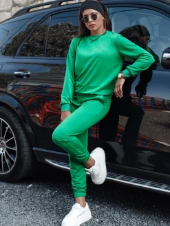 Komplety Dresowe Damskie>Dstreet Komplet damski dresowy MILIAN zielony AY1102