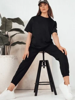 Komplety Dresowe Damskie>Dstreet Komplet damski dresowy RIZNA czarny AY1032