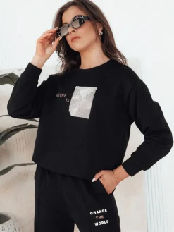 Komplety Dresowe Damskie>Dstreet Komplet damski FUTURE dresowy czarny AY1036