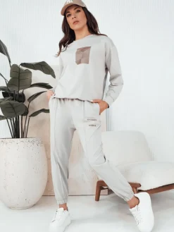 Komplety Dresowe Damskie>Dstreet Komplet damski FUTURE szary AY1037