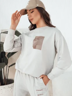 Komplety Dresowe Damskie>Dstreet Komplet damski FUTURE szary AY1037