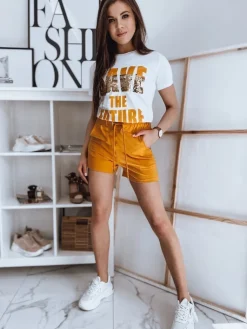 Komplety Dresowe Damskie>Dstreet Komplet damski SAVE II żółty AY0581