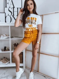 Komplety Dresowe Damskie>Dstreet Komplet damski SAVE II żółty AY0581