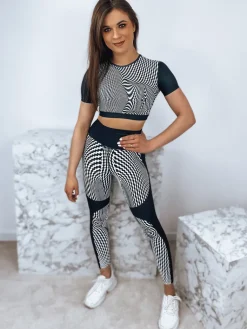 Komplety Damskie|Komplety Dresowe Damskie>Dstreet Komplet damski sportowy OPTICAL czarny AY0657