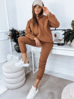 Komplety Dresowe Damskie>Dstreet Komplet dresowy damski AMILIA PREMIUM mokka AY0736