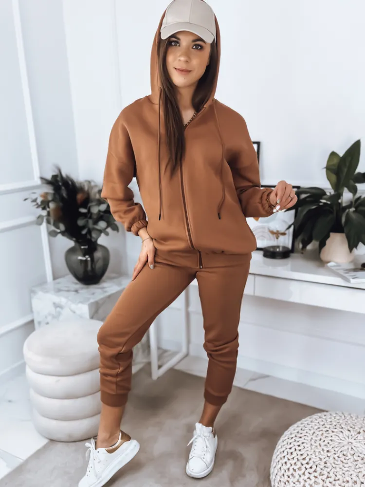 Komplety Dresowe Damskie>Dstreet Komplet dresowy damski AMILIA PREMIUM mokka AY0736