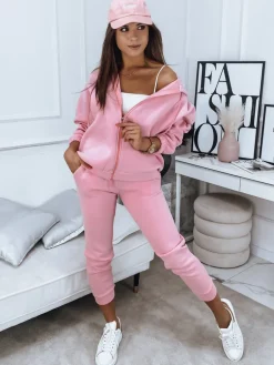 Komplety Dresowe Damskie>Dstreet Komplet dresowy damski AMILIA PREMIUM różowy AY0743
