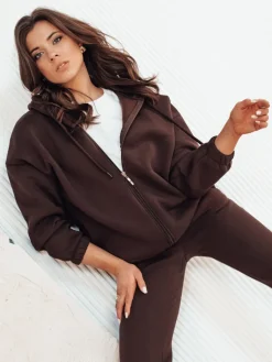 Komplety Dresowe Damskie>Dstreet Komplet dresowy damski AMILIA PREMIUM czekoladowy AY0775