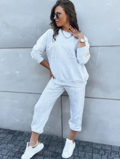 Komplety Dresowe Damskie>Dstreet Komplet dresowy damski BULLS jasnoszary AY0900