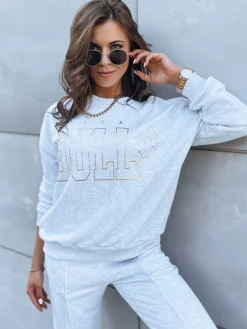 Komplety Dresowe Damskie>Dstreet Komplet dresowy damski BULLS jasnoszary AY0900