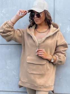 Komplety Dresowe Damskie>Dstreet Komplet dresowy damski MAYALAN kamelowy AY0942