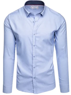 Wyjątkowe Okazje|Koszule Męskie>Dstreet Koszula męska błękitna gładka DX2613