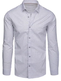 Koszule Męskie>Dstreet Koszula męska casualowa z długim ręakwem biała DX2620