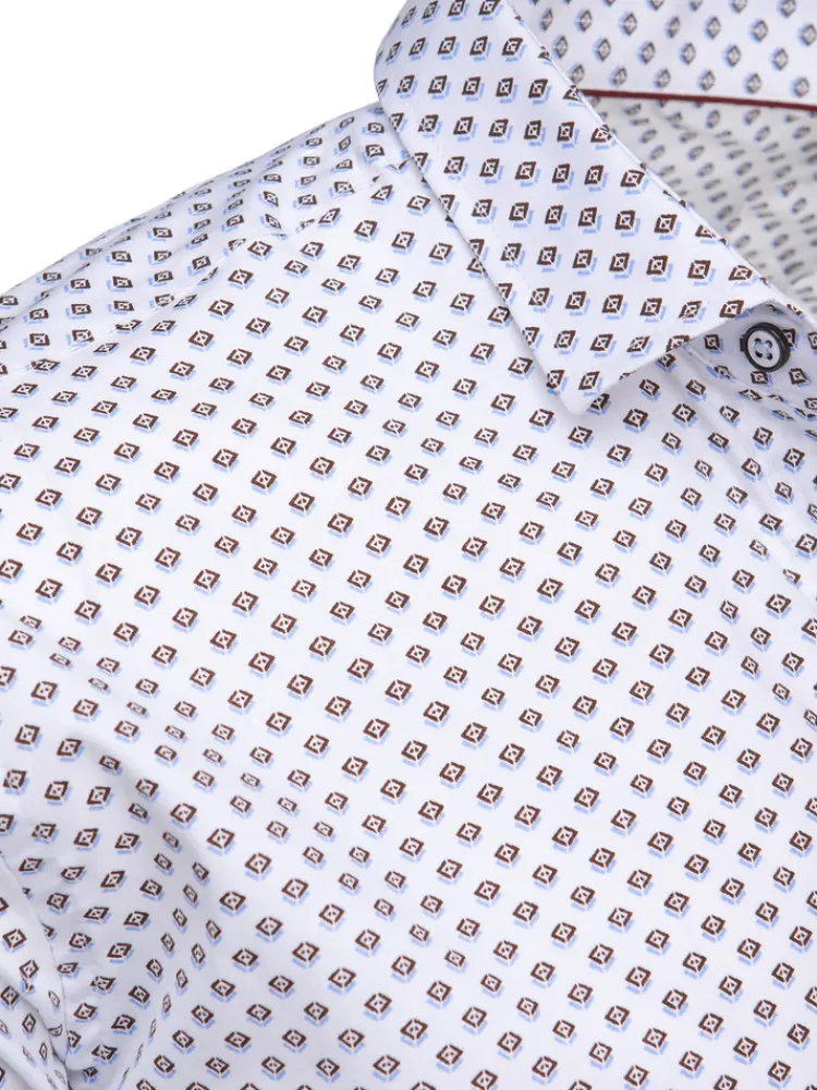 Koszule Męskie>Dstreet Koszula męska casualowa z długim ręakwem biała DX2620