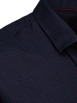 Koszule Męskie>Dstreet Koszula męska casualowa z długim ręakwem ciemnofioletowa DX2625