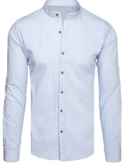 Wyjątkowe Okazje|Koszule Męskie>Dstreet Koszula męska casualowa ze stójką błękitna DX2648