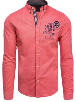 Koszule Męskie>Dstreet Koszula męska czerwona DX2297