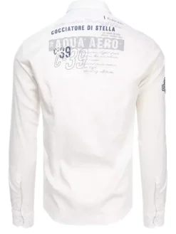 Koszule Męskie>Dstreet Koszula męska ecru DX2276