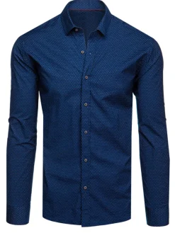 Koszule Męskie>Dstreet Koszula męska granatowa w gwiazdy DX2594