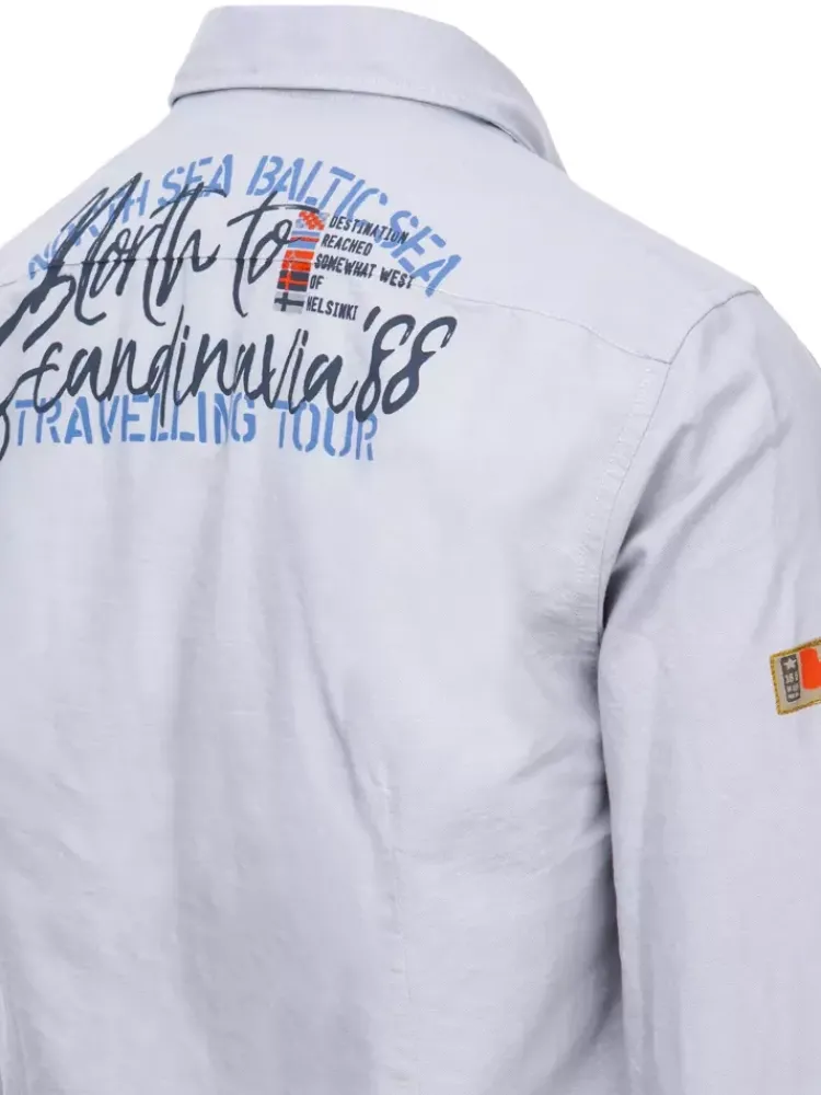 Koszule Męskie>Dstreet Koszula męska jasnoszara DX2278