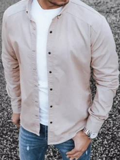 Koszule Męskie>Dstreet Koszula męska różowa DX2360