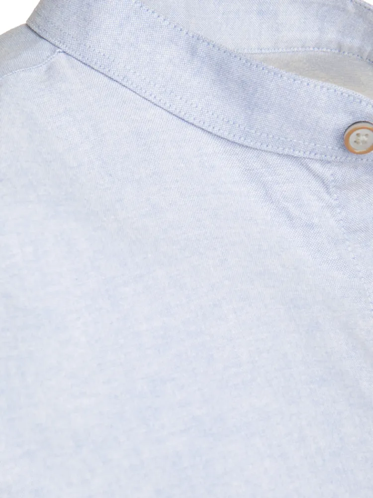 Wyjątkowe Okazje|Koszule Męskie>Dstreet Koszula męska slim ze stójką z długim rękawem błękitna DX2662