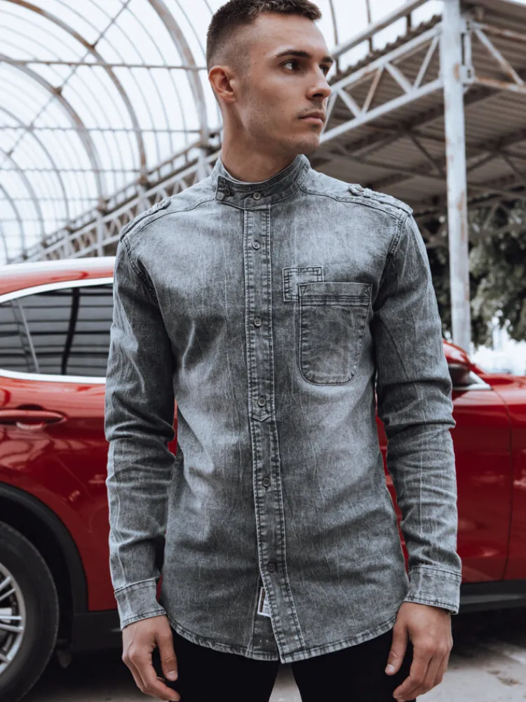 Koszule Męskie>Dstreet Koszula męska szara DX2585