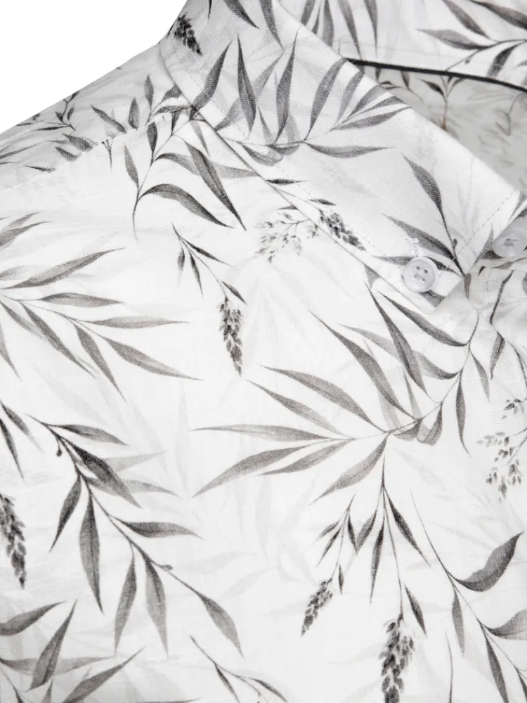 Koszule Męskie|Wyjątkowe Okazje>Dstreet Koszula męska w liście biała DX2638