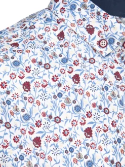 Koszule Męskie|Wyjątkowe Okazje>Dstreet Koszula męska we wzory slim z krótkim rękawem biała KX1069