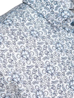 Wyjątkowe Okazje|Koszule Męskie>Dstreet Koszula męska we wzory z krótkim rękawem niebieska KX1054