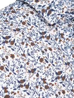 Wyjątkowe Okazje|Koszule Męskie>Dstreet Koszula męska we wzory z krótkim rękawem biała KX1075