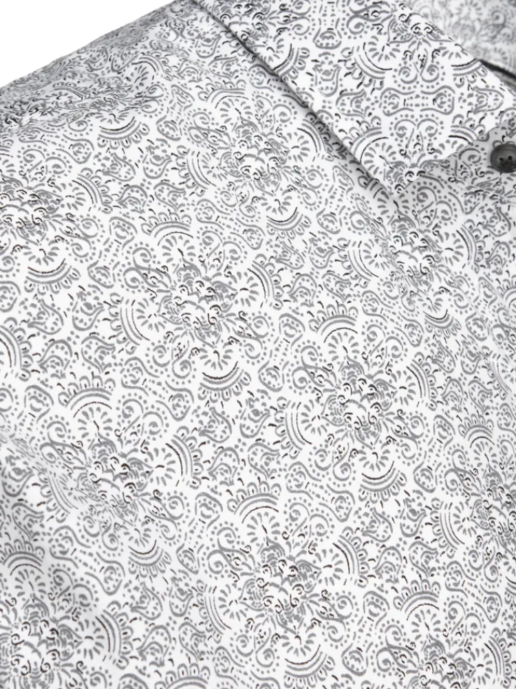 Wyjątkowe Okazje|Koszule Męskie>Dstreet Koszula męska we wzory z krótkim rękawem jasnoszara KX1055